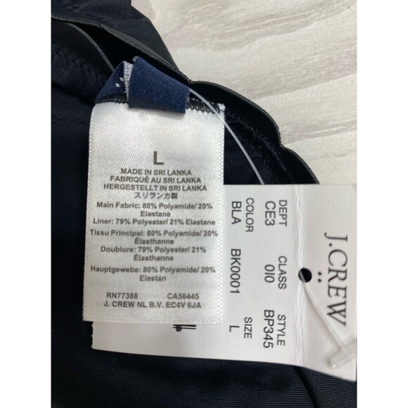 J.Crew Factory Scalloped one-shoulder bikini top Size L Large NWT - Picture 5 of 6